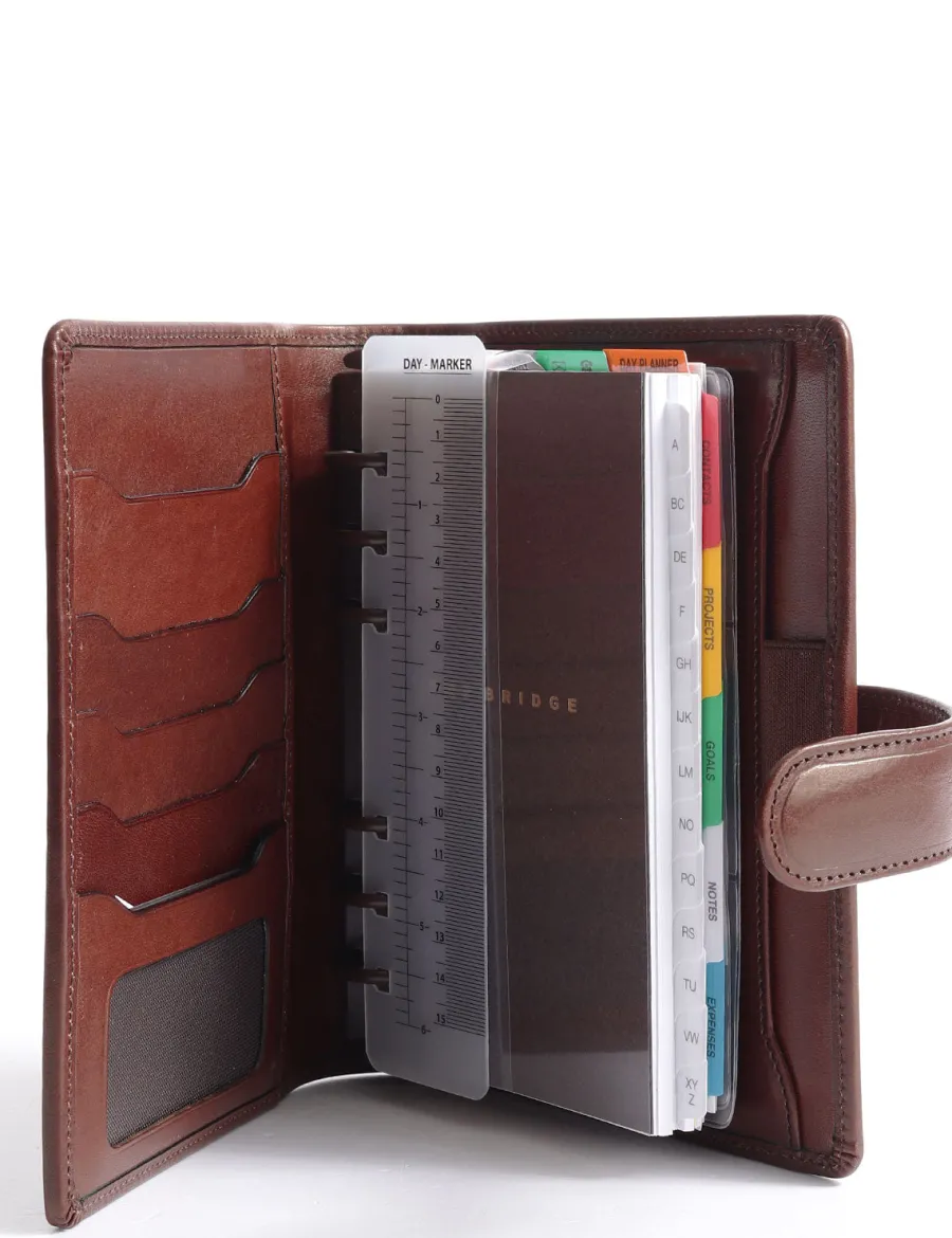 Store Scalia Group Agenda The Bridge Story Men's organizer with button Cuoio
