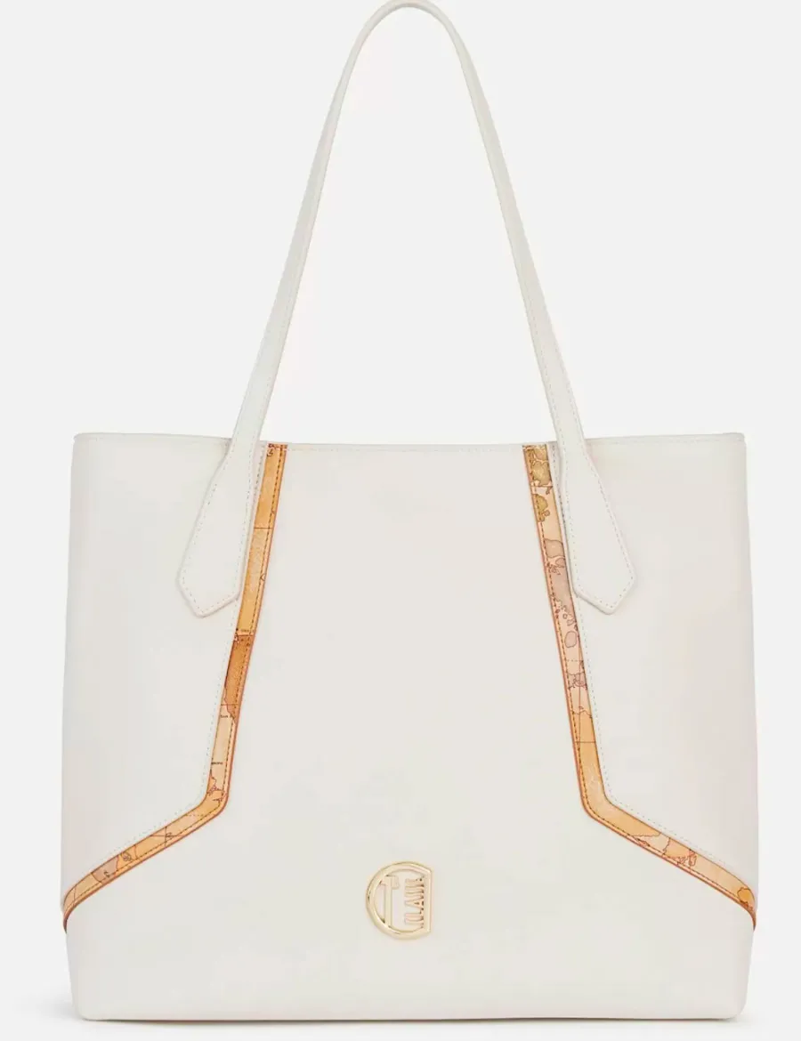 Best Sale Scalia Group Alviero Martini Prima Classe Crystal River Shopping Bag avorio