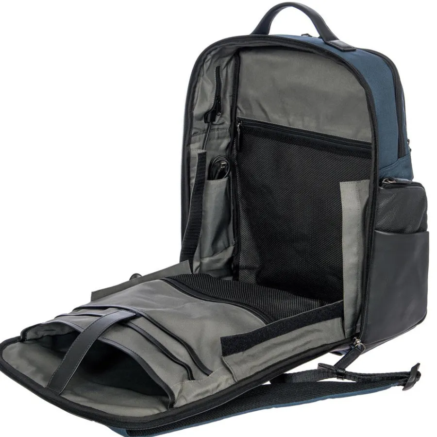 Outlet Scalia Group Bric's Monza large backpack with USB ports and laptop holder Blue/Black