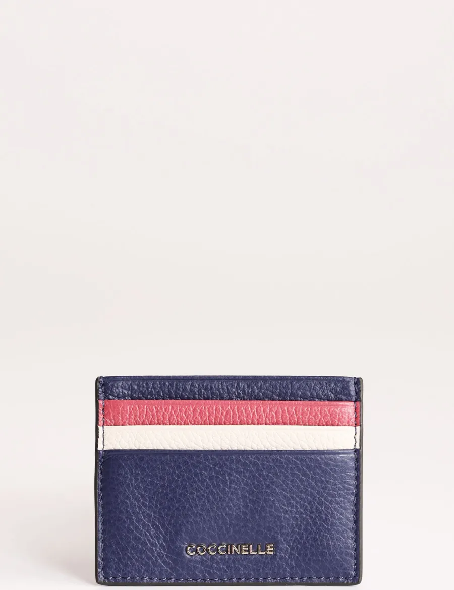 Online Scalia Group Coccinelle Metallic Tricolor Card Holder BRA/GRENA/ROSEW