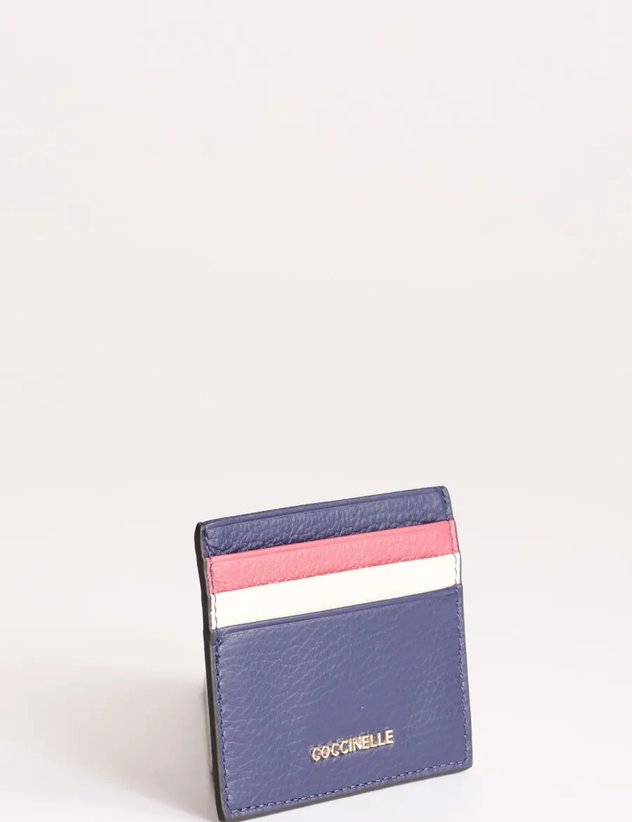 Online Scalia Group Coccinelle Metallic Tricolor Card Holder BRA/GRENA/ROSEW