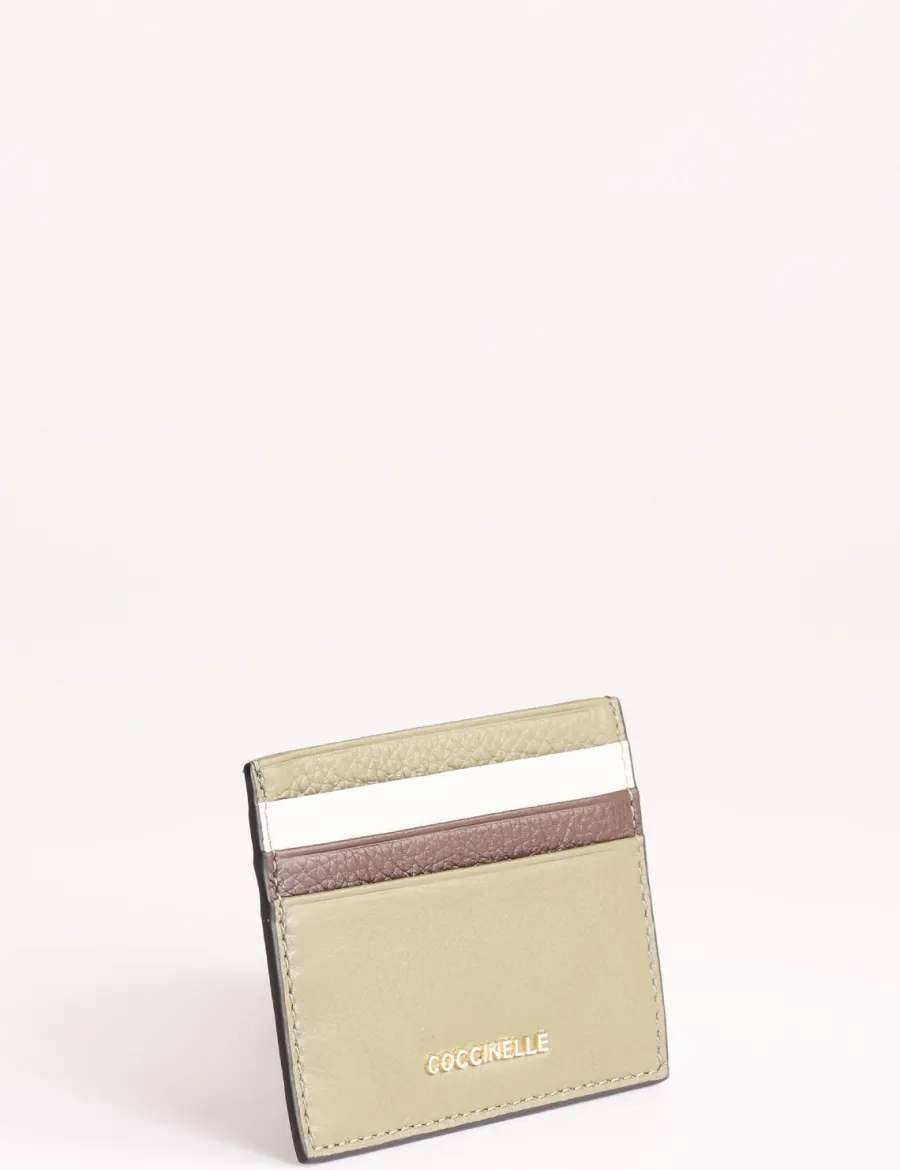 Online Scalia Group Coccinelle Metallic Tricolor Card Holder BRA/GRENA/ROSEW