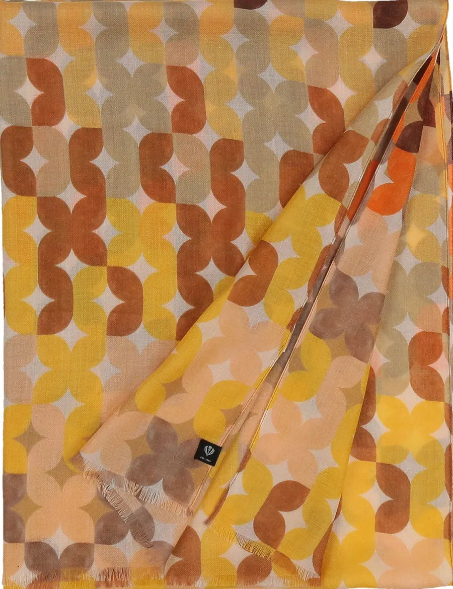 Discount Scalia Group Fraas scarf with multicolored pattern Pineapple