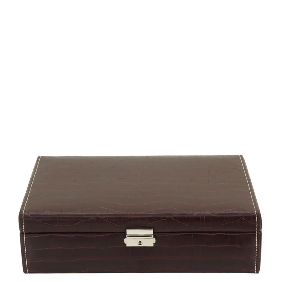 Cheap Scalia Group Friedrich23 10-place watch box with coconut print Moor's head darkbrown
