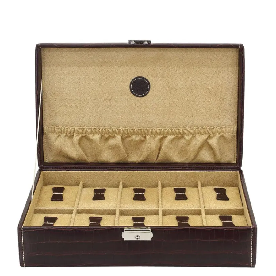 Cheap Scalia Group Friedrich23 10-place watch box with coconut print Moor's head darkbrown