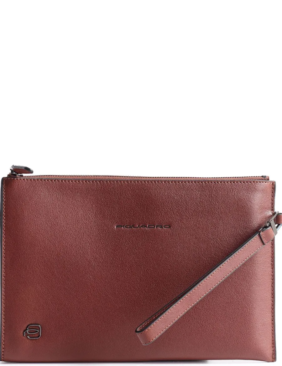 Discount Scalia Group Piquadro Black Square clutch bag for tablets up to 9'' TESTADIMORO