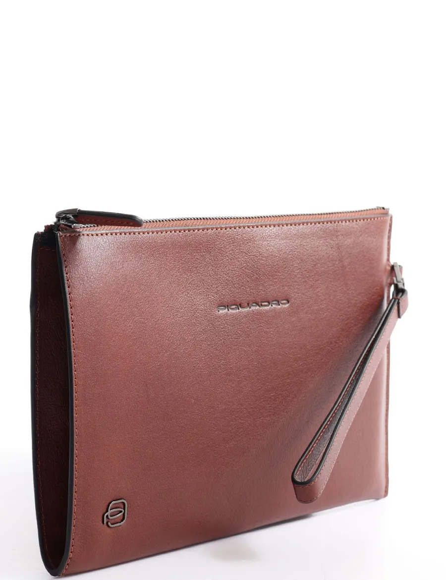 Discount Scalia Group Piquadro Black Square clutch bag for tablets up to 9'' TESTADIMORO