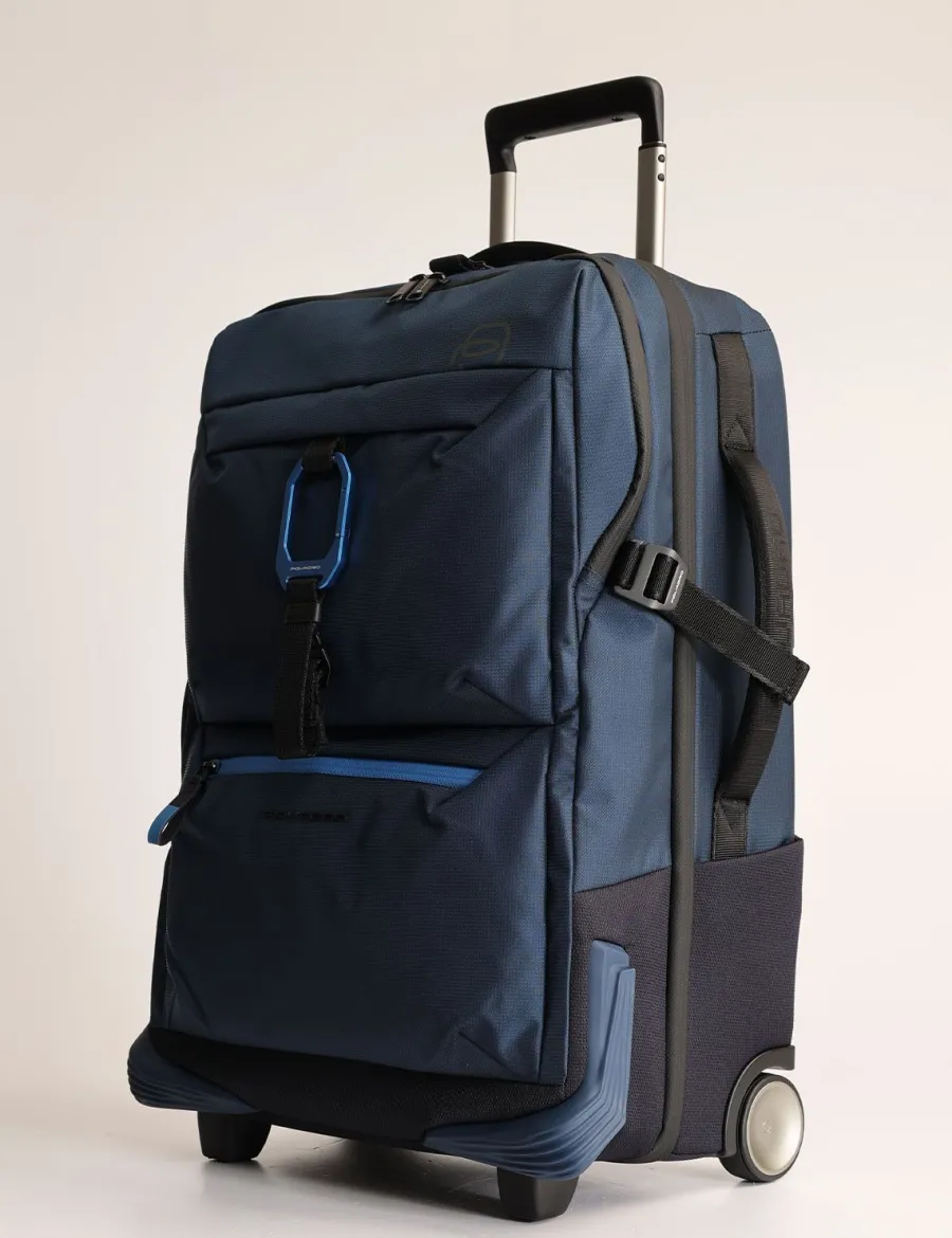 Outlet Scalia Group Piquadro Corner cabin trolley for 17.3" laptop in recycled fabric Verde2