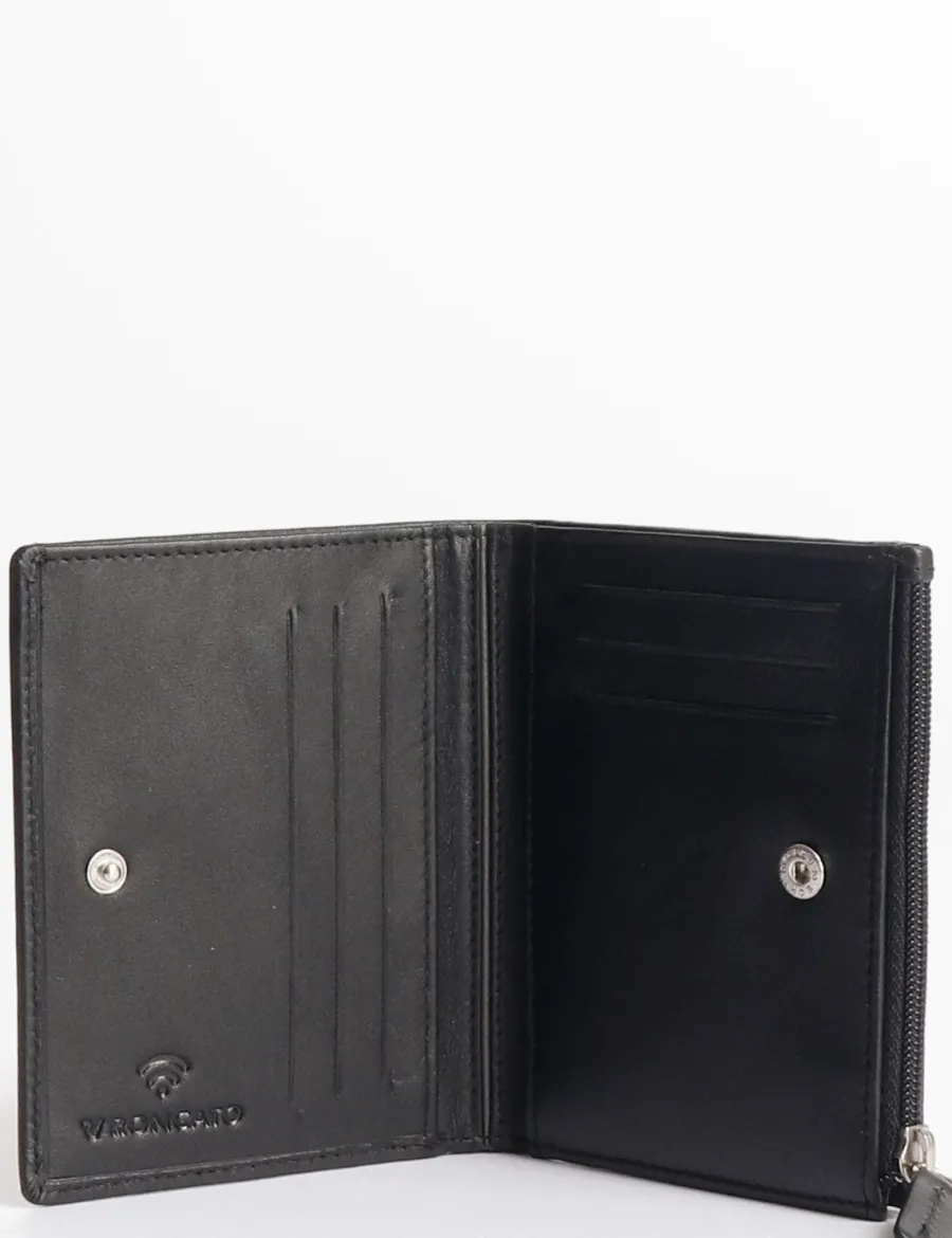 Cheap Scalia Group Roncato flat wallet with side zip BLACK