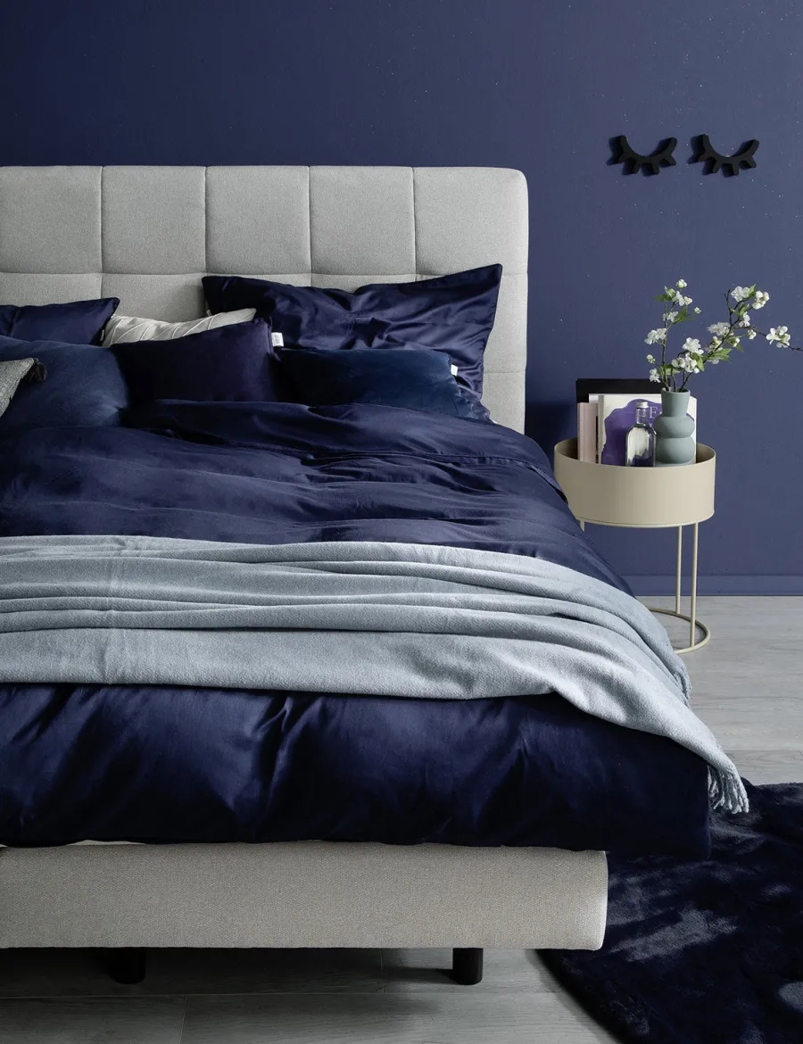 New Scalia Group Schöner Wohnen Pure duvet cover and pillowcase set 135x200 cm Blue DarkBlue