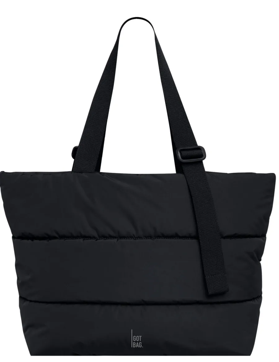 Clearance Scalia Group Shopper Got Bag Puffer Tote Bag Monochrome Black