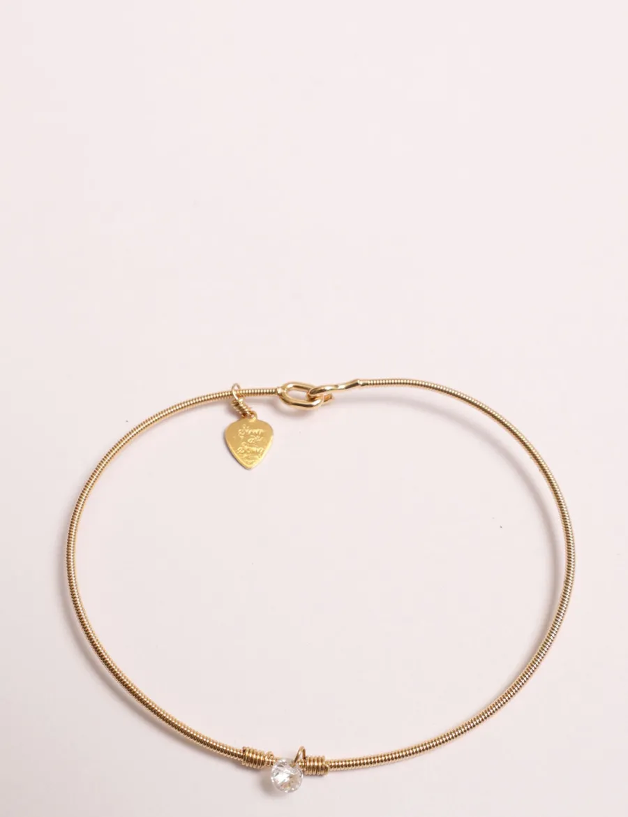 Clearance Scalia Group Sing a Song Bracelet Guitar String and Golden Zirconium Oxide DOREYELLOW