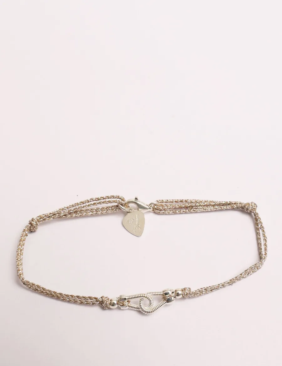 New Scalia Group Sing a Song Toi & Moi Guitar String Cord Bracelet OrLux