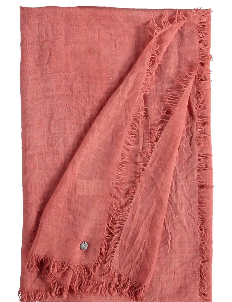 Fashion Scalia Group Solid color Fraas stole with fringed edges Rust