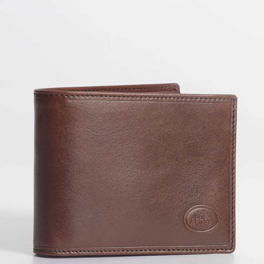 Outlet Scalia Group The Bridge Men's Wallet with Zip Coin Purse Cuoio