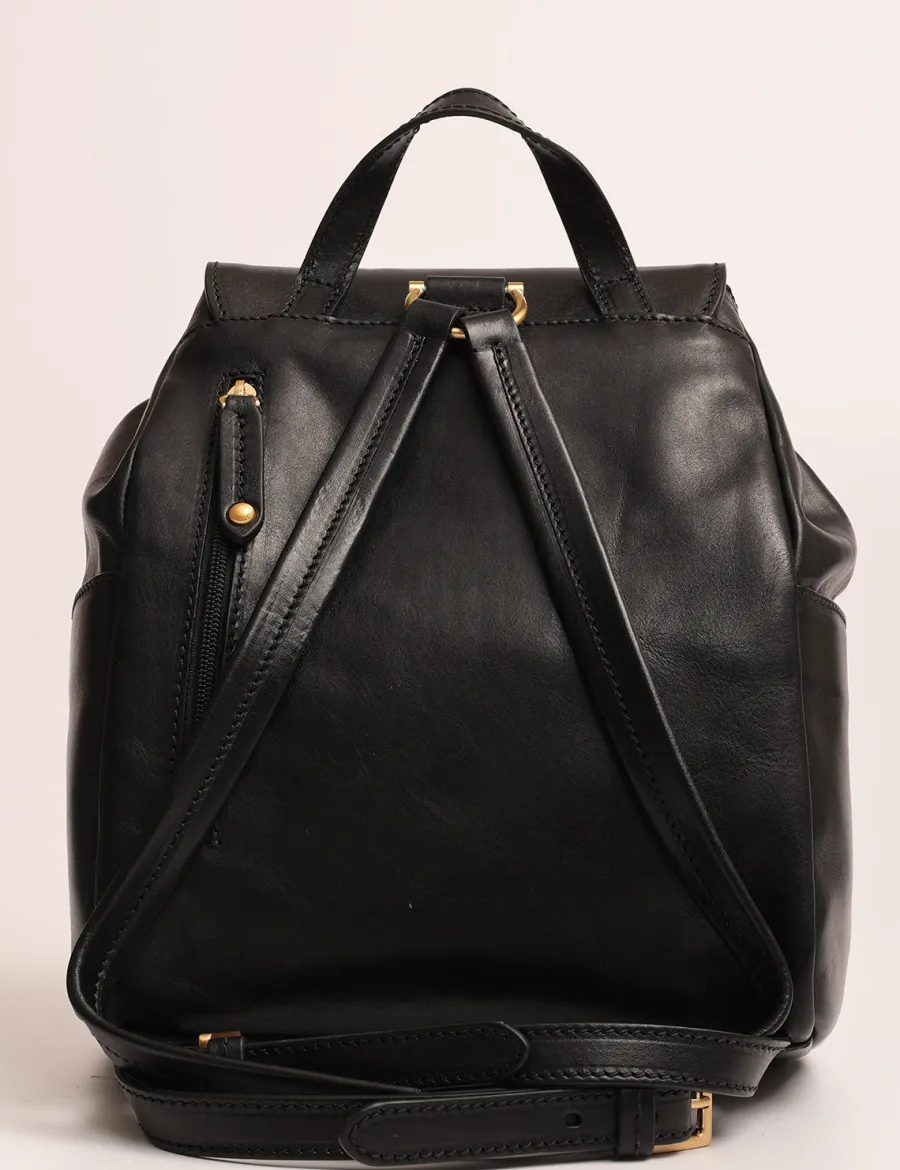 Store Scalia Group The Bridge Story Donna Backpack with Flap and Drawstring Cuoio