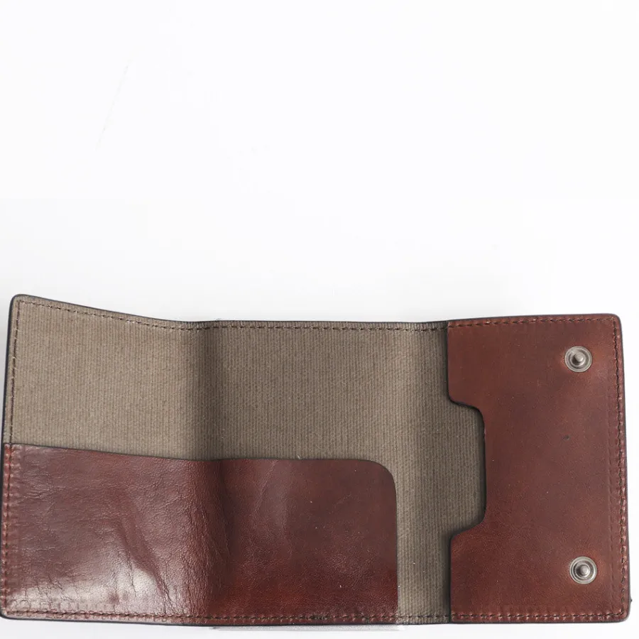 Outlet Scalia Group The Bridge Story Uomo Card Holder with Sliding System Marrone/Rutenioscuro