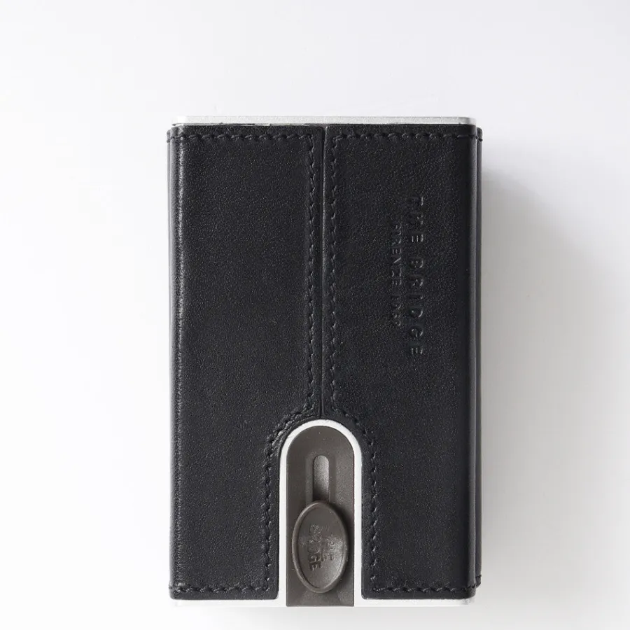 Outlet Scalia Group The Bridge Story Uomo Card Holder with Sliding System Marrone/Rutenioscuro