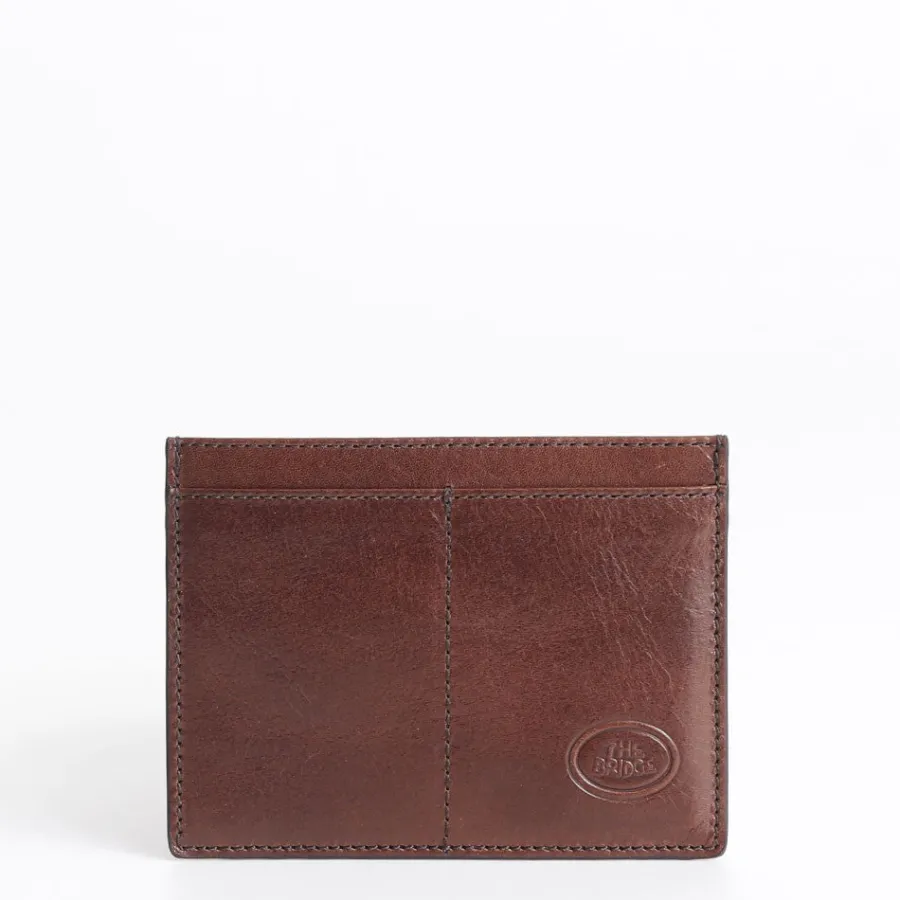 Cheap Scalia Group The Bridge Story Uomo Flat Card Holder with Slots Cuoio
