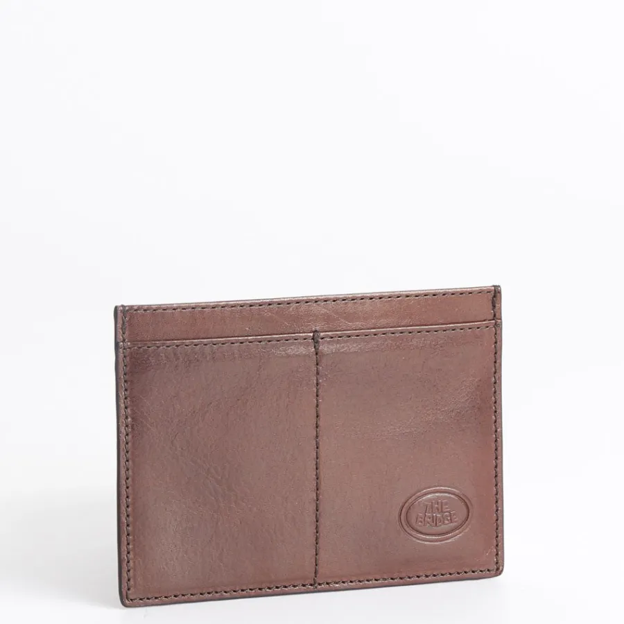 Cheap Scalia Group The Bridge Story Uomo Flat Card Holder with Slots Cuoio