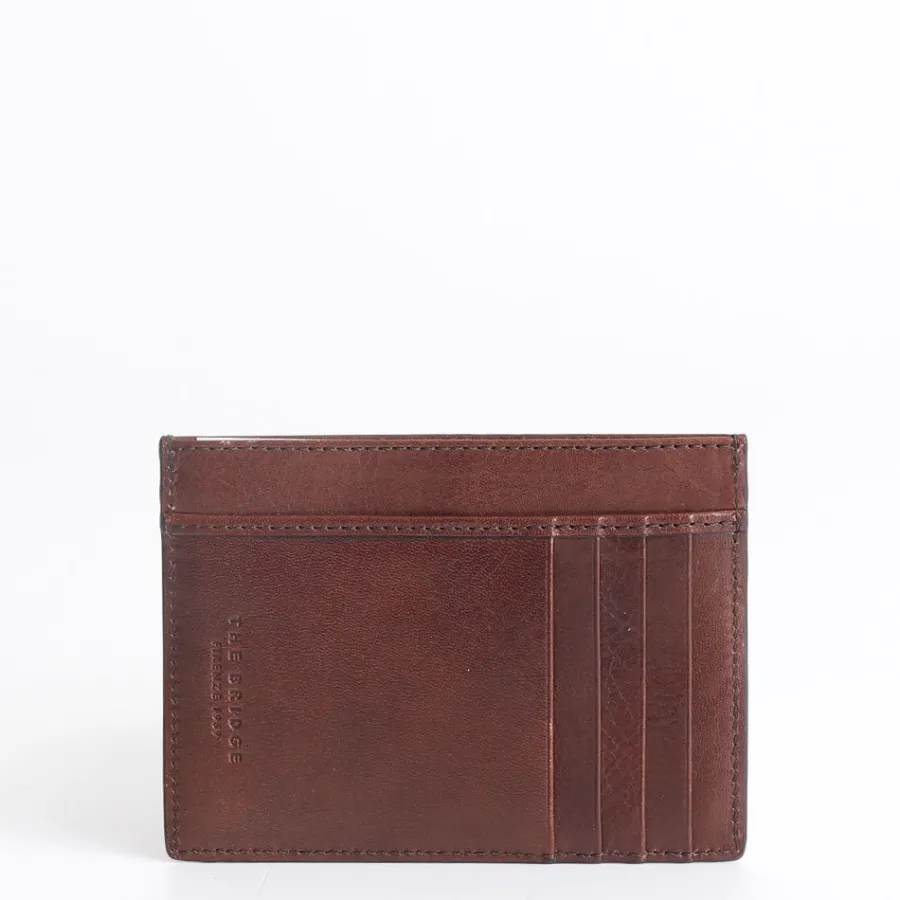 Cheap Scalia Group The Bridge Story Uomo Flat Card Holder with Slots Cuoio