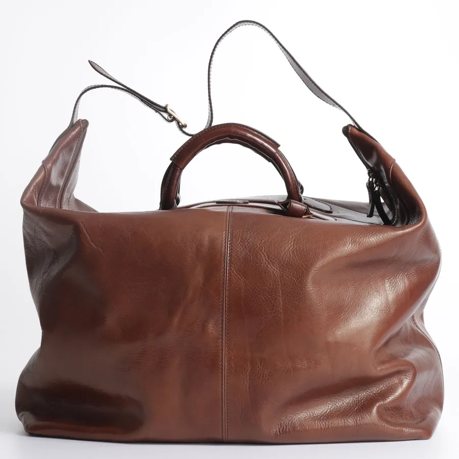 Outlet Scalia Group The Bridge Travel Bag with Handles and Shoulder Strap Story Viaggio Cuoio