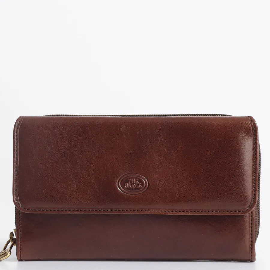New Scalia Group The Bridge women's wallet with coin and credit card holder Cuoio