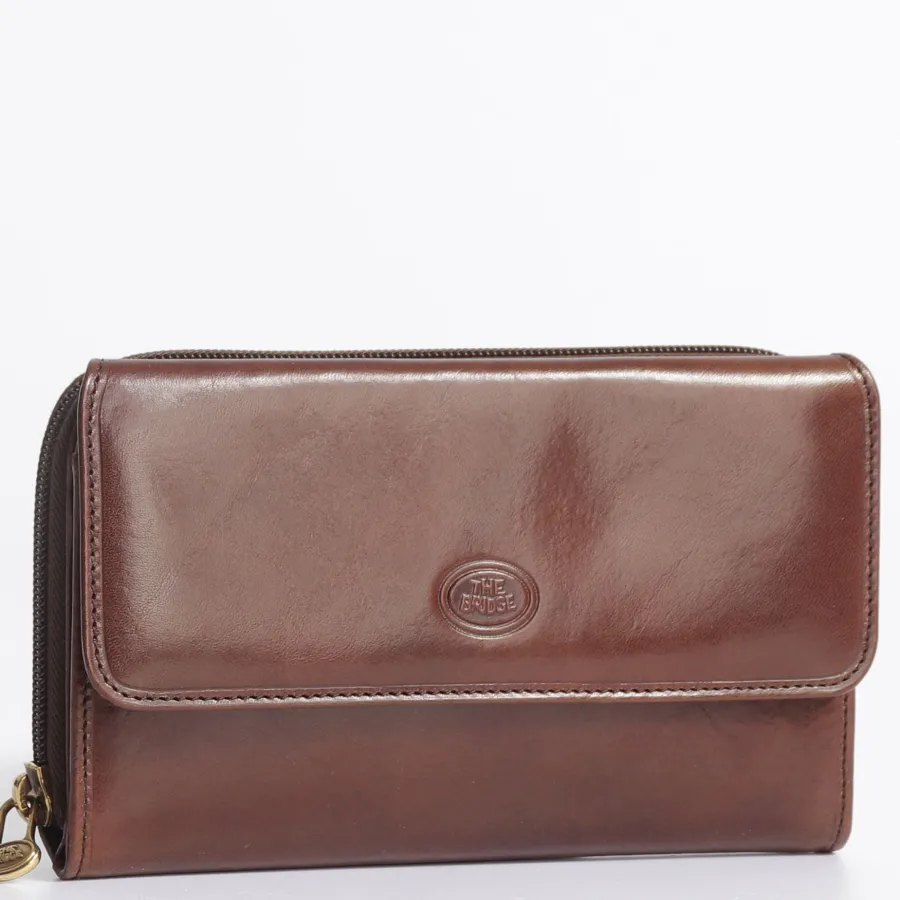 New Scalia Group The Bridge women's wallet with coin and credit card holder Cuoio