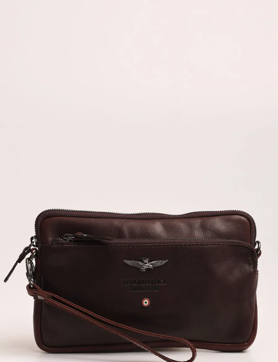 Outlet Scalia Group Vintage Aeronautica Militare Clutch Bag Moro